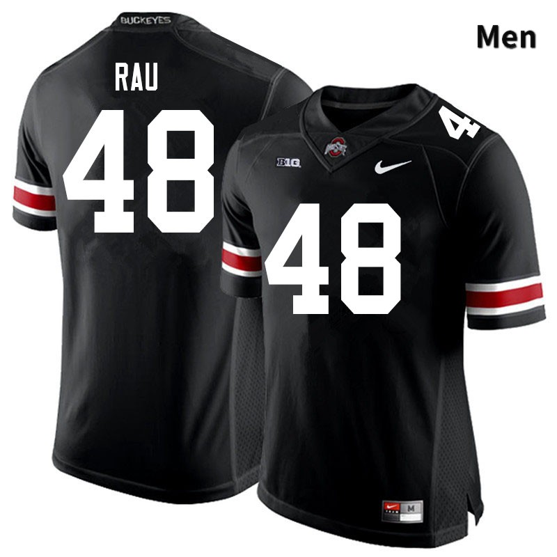 Men's Ohio State Buckeyes #48 Corey Rau Black Authentic College Stitched Football Jersey 23VP047QM